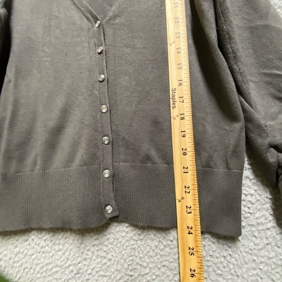 INC Cardigan Womens Large Gray Long Sleeve Button Up Sweater - Picture 4 of 9
